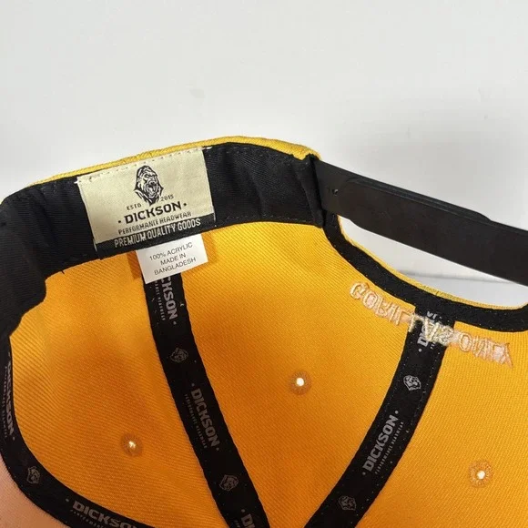 Dickson Performance Headwear Black & Yellow 'Gorillas Only' Snapback‎ Hat - Picture 7 of 7